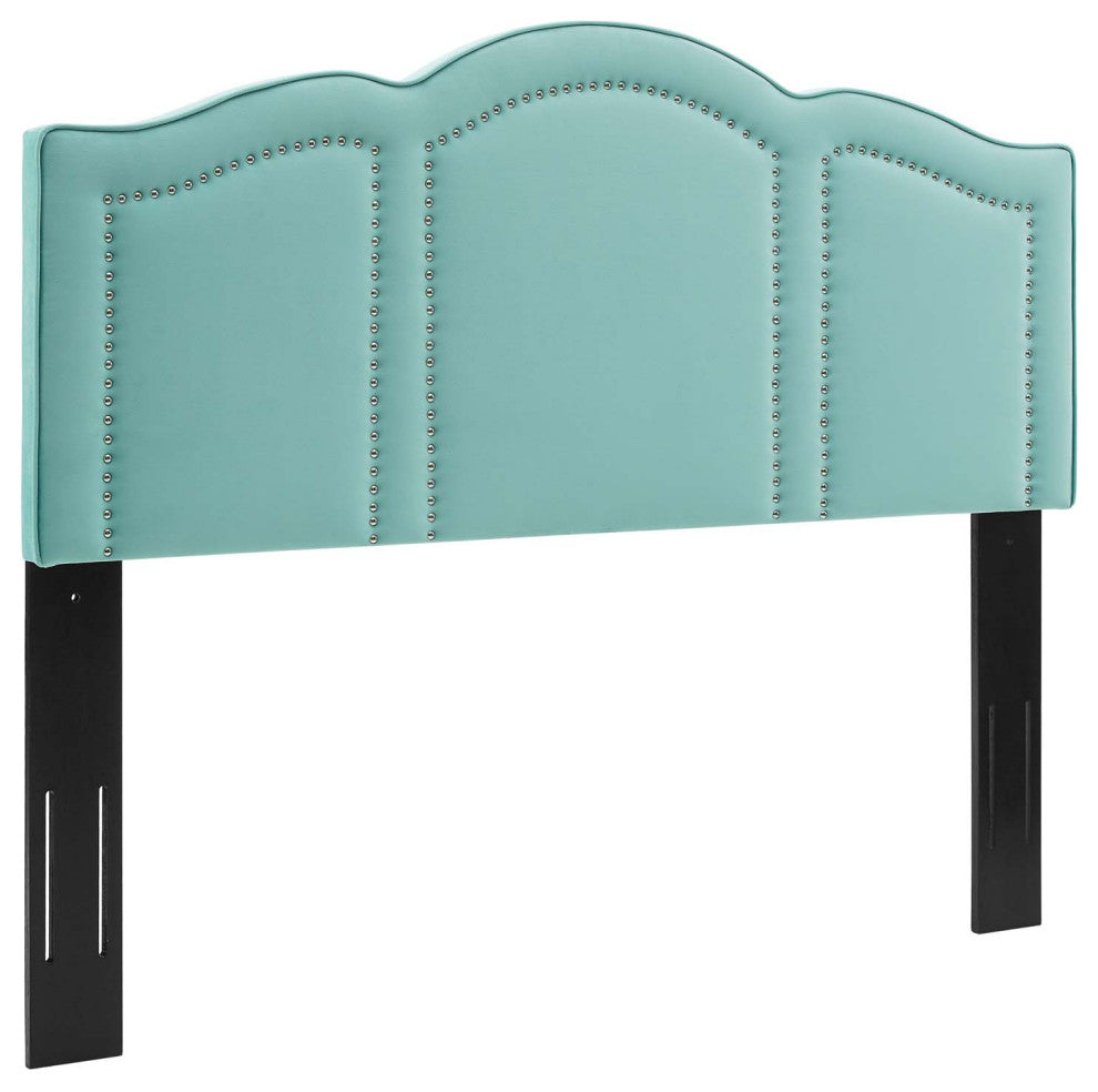 Cecilia King/California King Performance Velvet Headboard, Mint