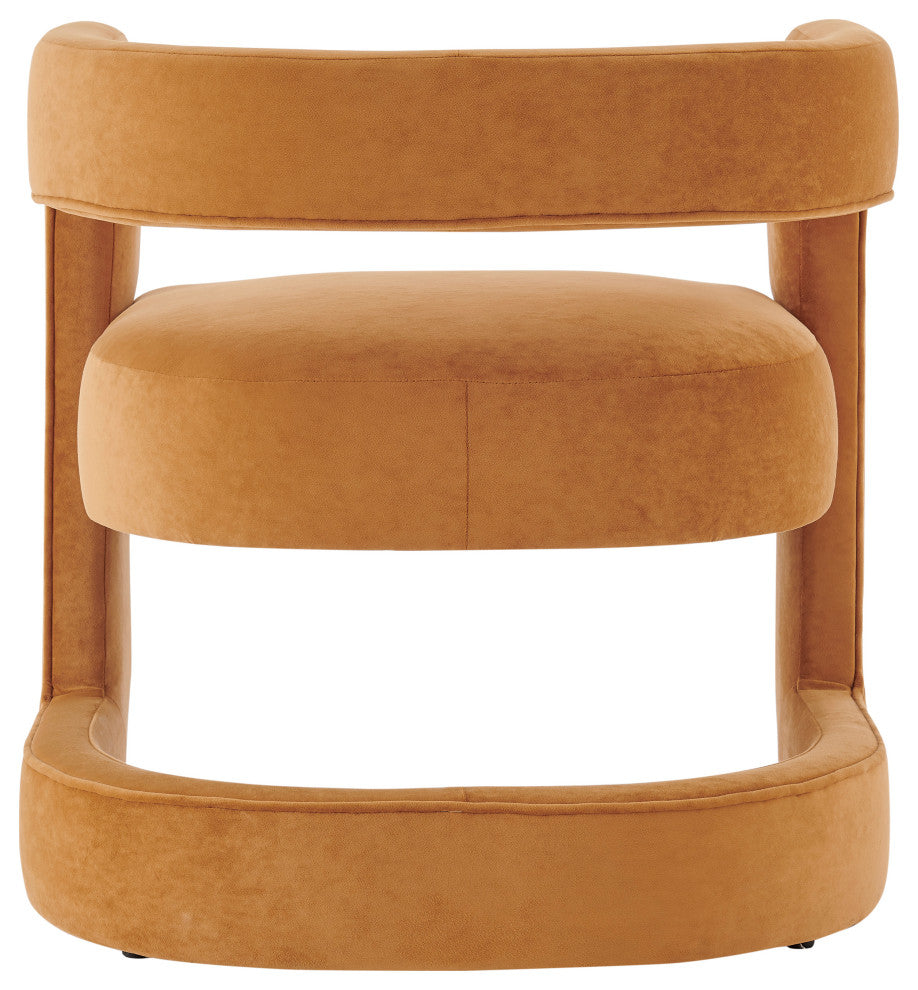 Althea Velvet Accent Arm Chair in Dainty Caramel
