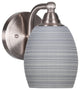 Paramount Wall Sconce, Brushed Nickel, 5" Gray Matrix Glass