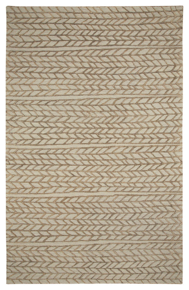 Capel Genevieve Gorder Spear Beige Chestnut 3305_775 Hand Tufted Rugs - 3' X 5'