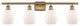 Eaton 3-Light Bath Vanity-Light, Brushed Brass, Matte White