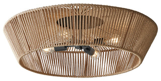Eco Nido 30" Natural Rope 4-Light Semi-Flush
