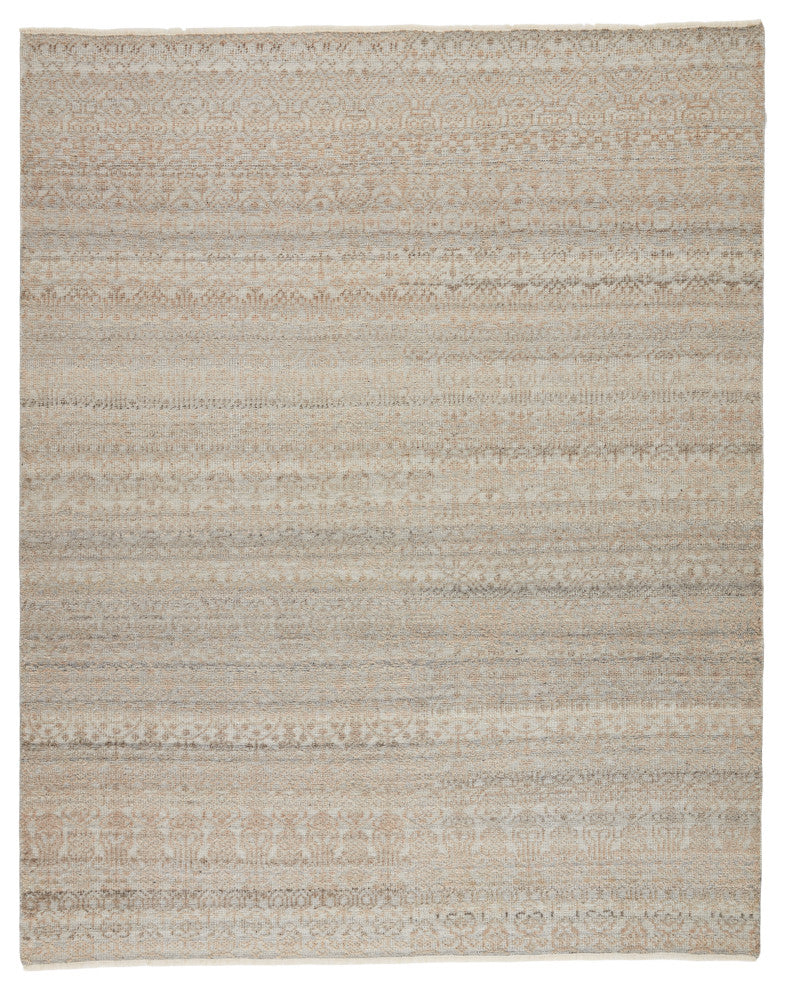 Jaipur Living Kora Hand-Knotted Trellis Gray Rug, 8'x10'