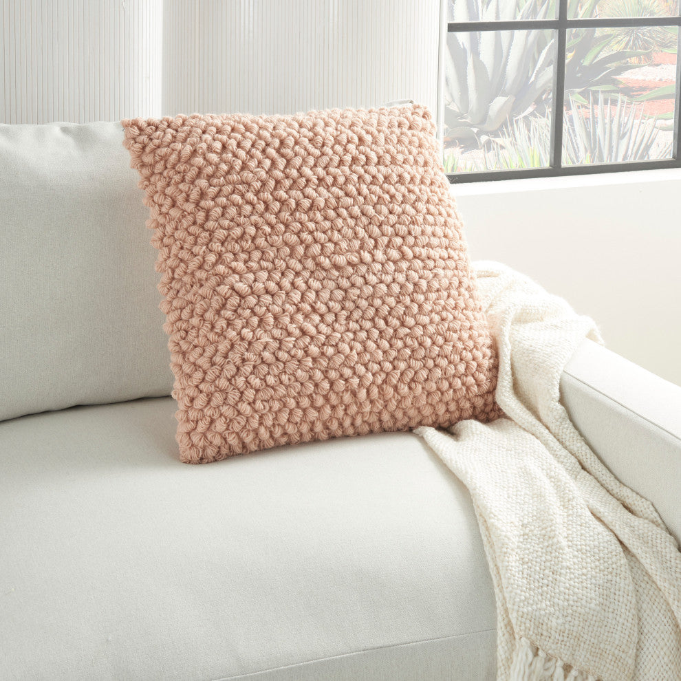 Mina Victory DC142 Throw Pillow, Blush, 20" x 20"