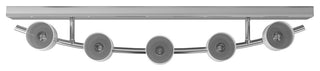 5x40W Bath Vanity Light With Chrome Finish and White Glass
