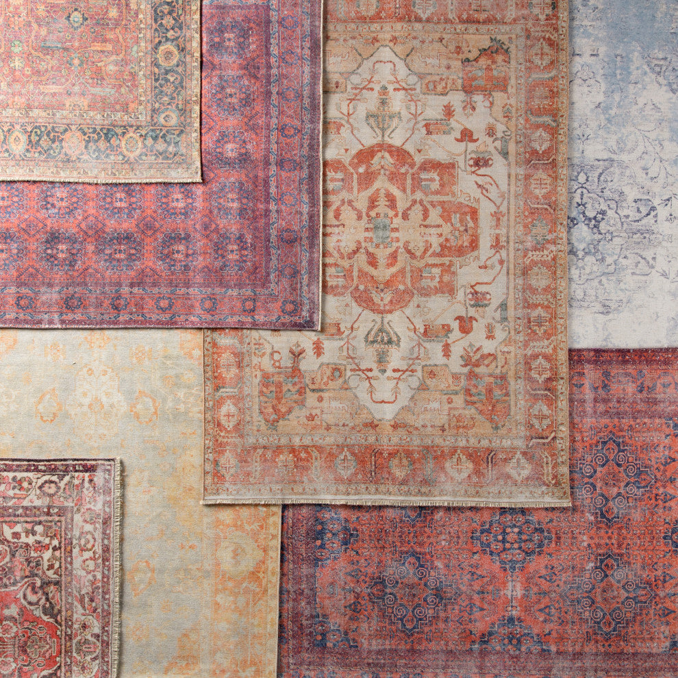 Jaipur Living Rhoda Medallion Orange/Ivory Area Rug, 2'6"x8'