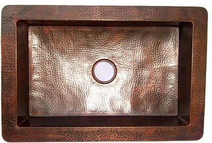 Farmhouse Hammered Copper Kitchen Sink