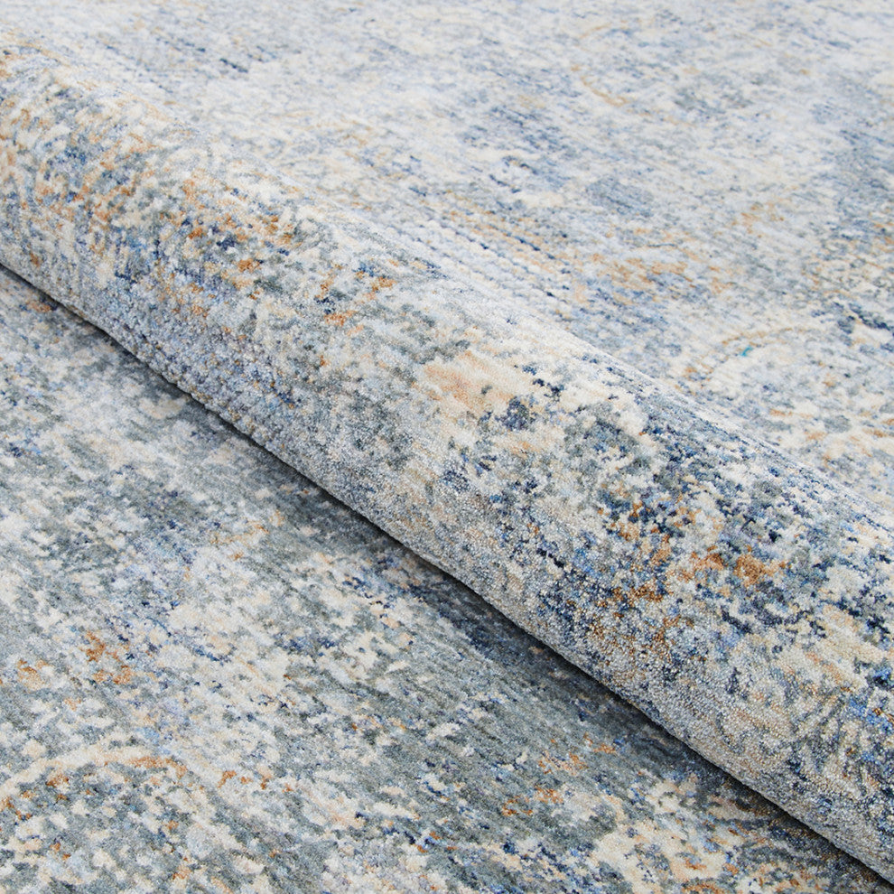 Couristan Couture Bordado Light Grey-Multicolor Area Rug, 2'7" X 12' Runner
