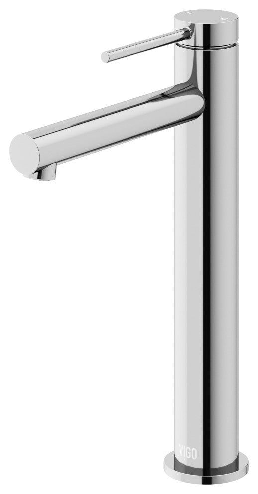 VIGO Jewel 11" H Single Handle Single Hole Bathroom Vessel Faucet, Chrome