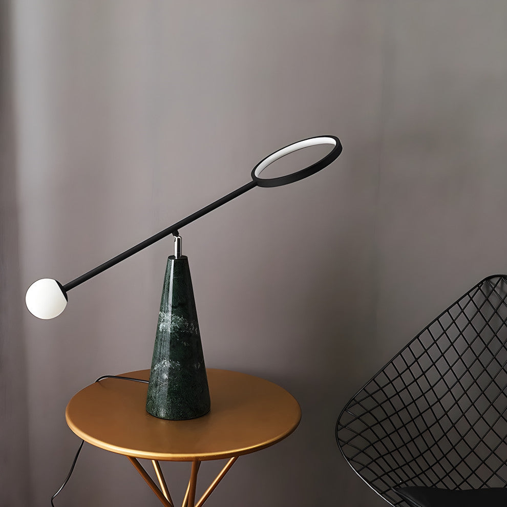 Herrliberg | Creative Office Marble LED Table Night Lamp, Black