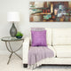 Parkland Collection Transitional Woven Purple Square 18" x 18" Pillow