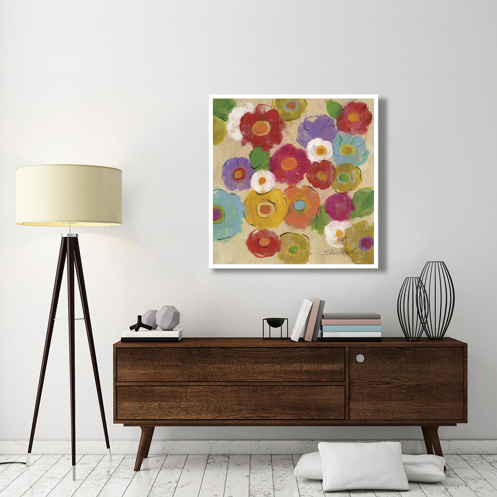 "Bohemian Bouquet II" Digital Paper Print by Silvia Vassileva, 42"x42"