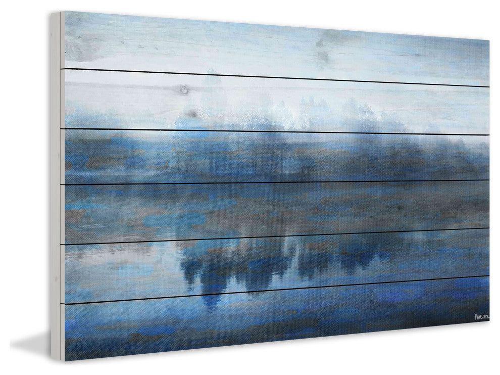 "Lake Marmont" Wall Art on Wood, 45"x30"
