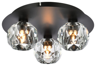 3 Light Ceiling Lamp, Black