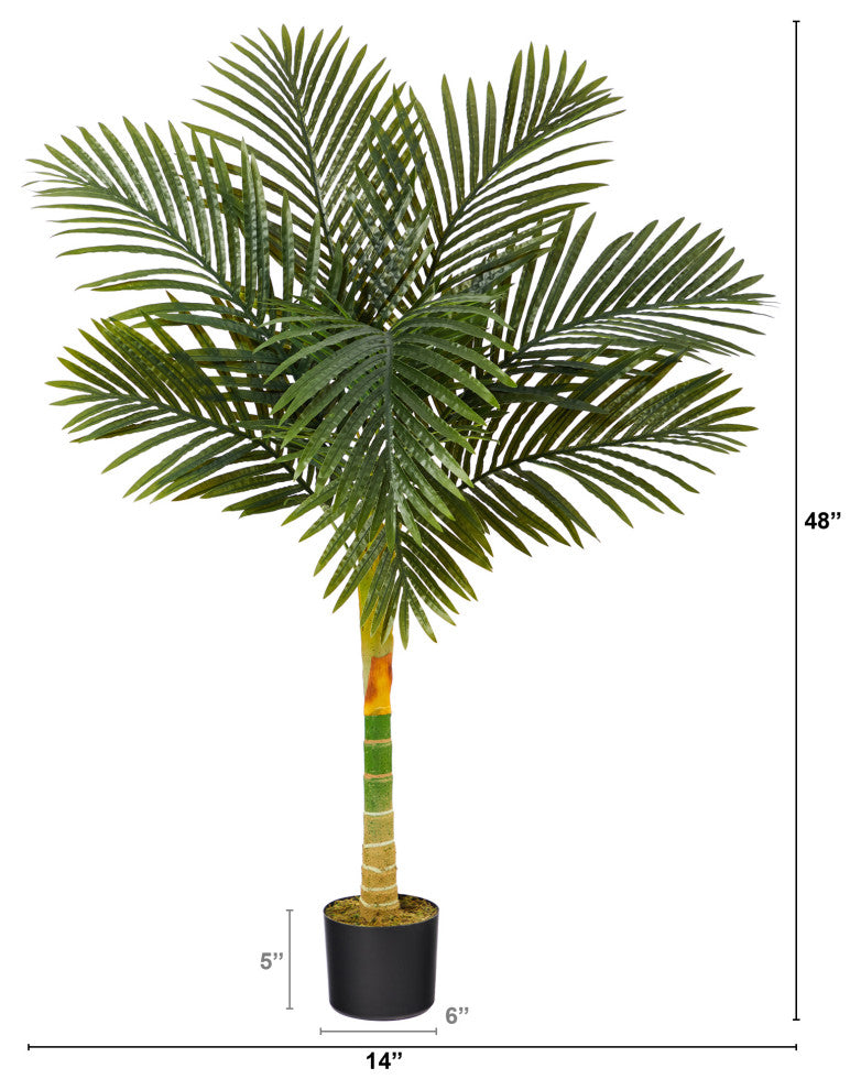 4 ft. Golden Cane Artificial Palm Tree