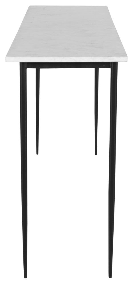 Nightfall White Marble Console Table