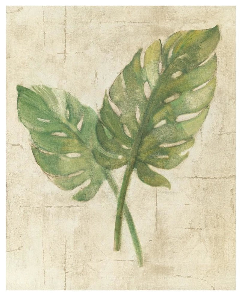 "Monstera Leaves Neutral Crop" Digital Paper Print by Albena Hristova, 18"x22"