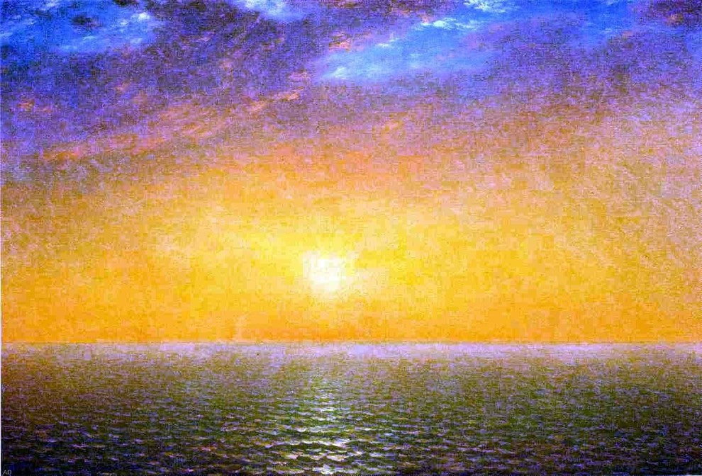 John Frederick Kensett A Sunset on the Sea Wall Decal