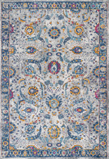 Izil Modern Persian Light Gray/Blue 3'x5' Area Rug