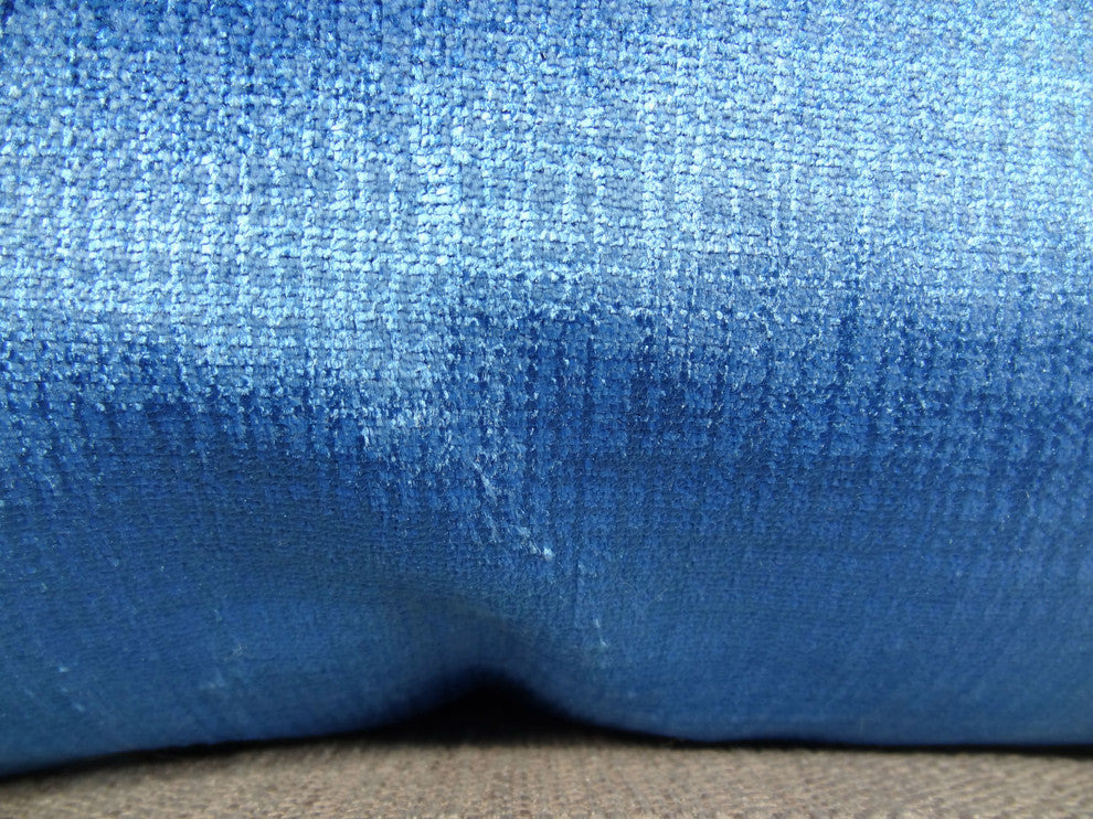 Plutus Lumiere Azure Handmade Throw Pillow, Double Sided 22"x22"