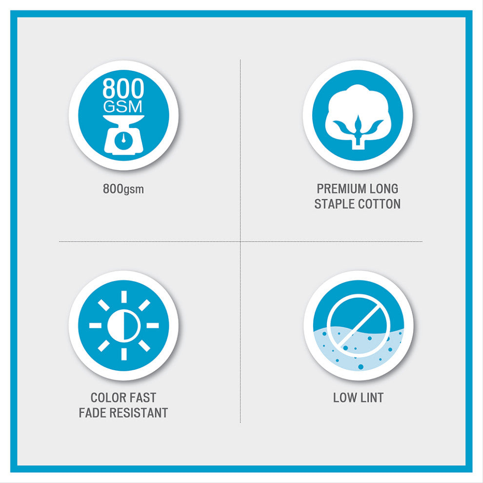 Madison Park Signature 800gsm 2-Piece Oversized Bath Sheet Towel Set, Light Grey