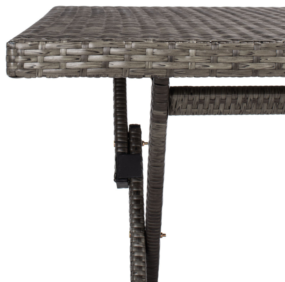 Safavieh Akita Folding Table, Grey, Brown/White