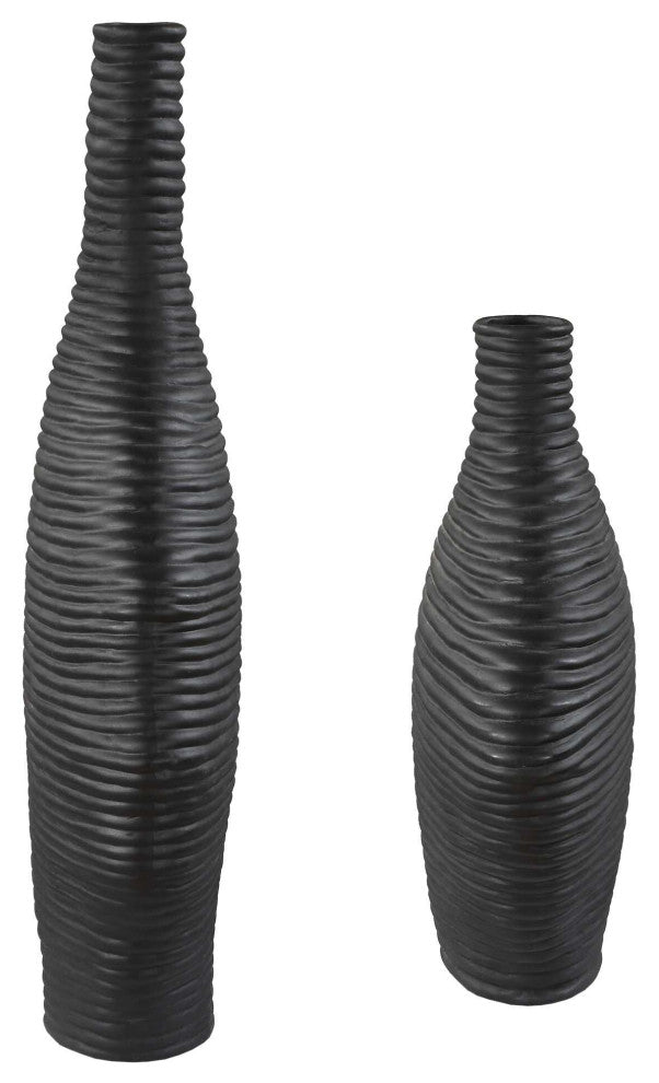 Uttermost Duostacked Black Vases Set of 2