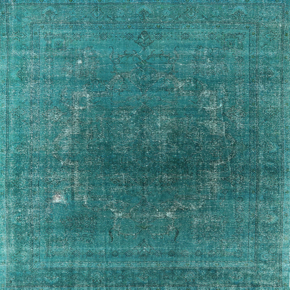 Ahgly Company Indoor Square Mid-Century Modern Area Rugs, 7' Square