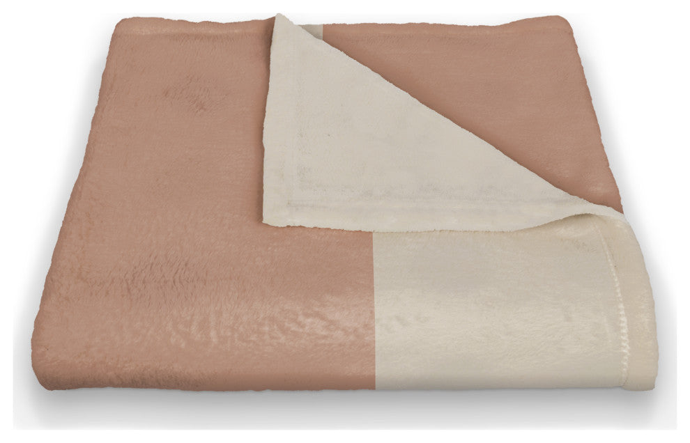 Peach Stripes Blanket 50x60 Coral Fleece Blanket