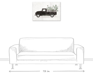 Flower Truck 30 x 20 Canvas Wall Art