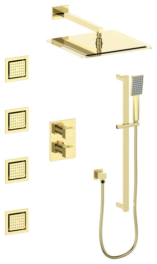 ZLINE Shower System, Polished Gold, CBY-SHS-T3-PG