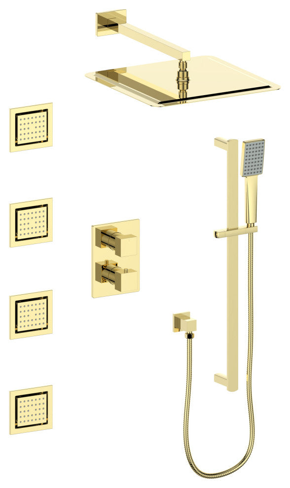 ZLINE Shower System, Polished Gold, CBY-SHS-T3-PG
