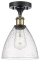 Innovations 516-1C-BAB-GBD-754 1 Light Semi-Flush Mount, Black Antique Brass