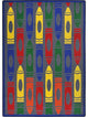 Playful Patterns Rug, Jumbo Crayons, Rainbow, 5'4"x7'8"