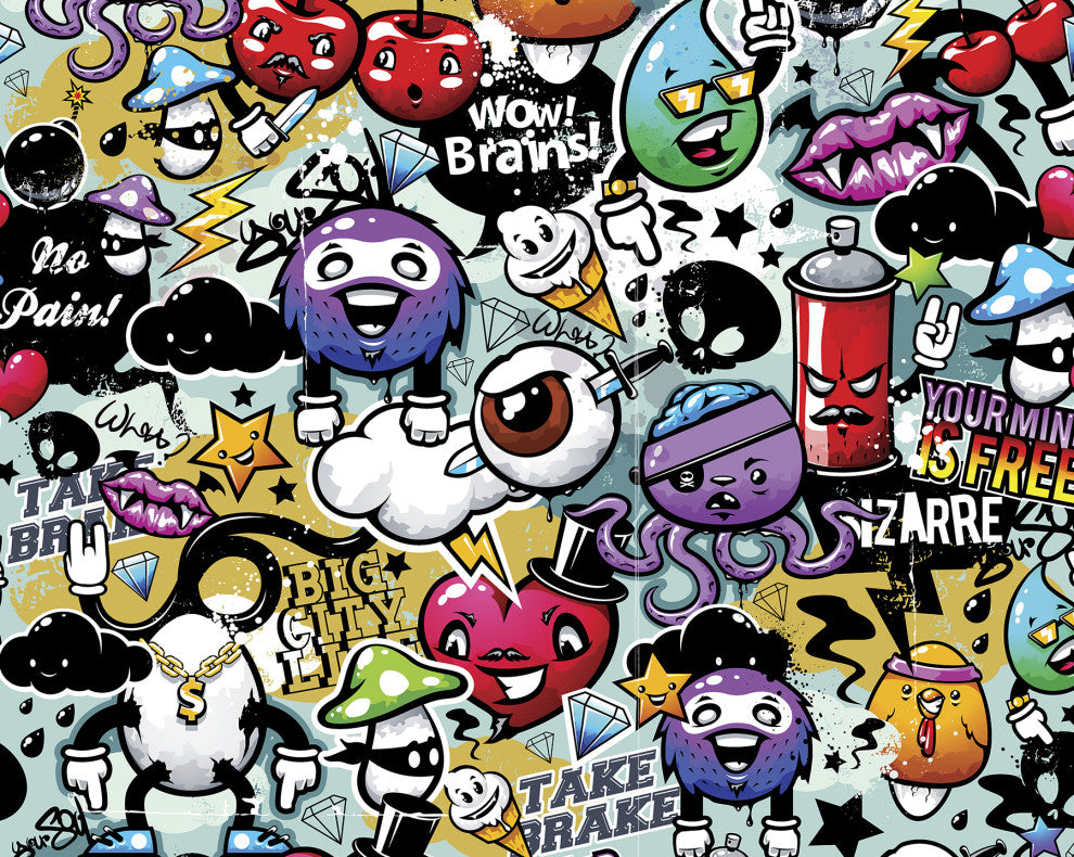 Graffiti Monster Wall Mural