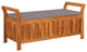 vidaXL Outdoor Storage Bench Patio Deck Box with Cushion Solid Wood Acacia