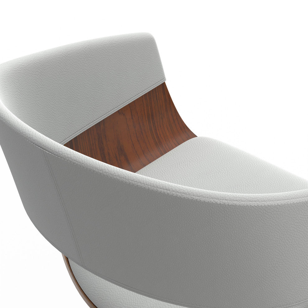 Lowell Adjustable Swivel Bar Stool, White