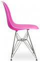 DSR Pink Mid Century Modern Dining Shell Chair, Steel Eiffel Legs