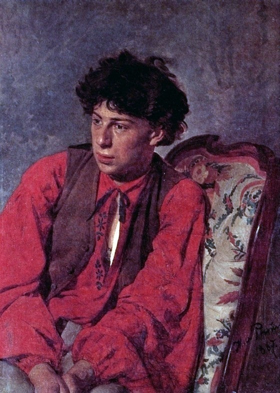 Ilia Efimovich Repin Portrait of V. E. Repin the Artist's brother Canvas Wrap