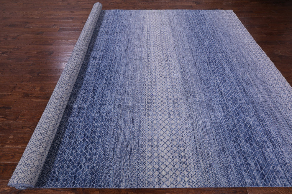 9' 11" X 14' 2" Savannah Grass Hand Knotted Wool Rug - Q13216