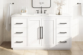Home Living 60" Single Bathroom Vanity, White