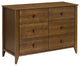 Sprout 6-Drawer Double Dresser, Natural Walnut