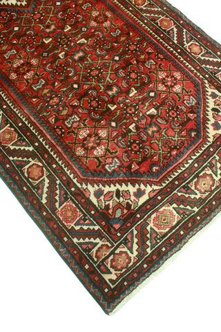 Fine Vintage Distressed Adrion Red/Ivory Runner, 3'9 x 10'4