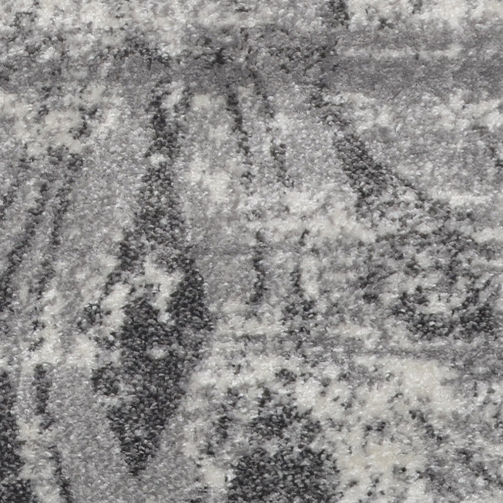 MACHINE MADE HEATSET POLYPROPYLENE AREA RUGS -Silver Ivory,Contemporary Design, [Rectangle] 9'x12'