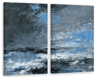 Dark Clouds Diptych, 80"x60"