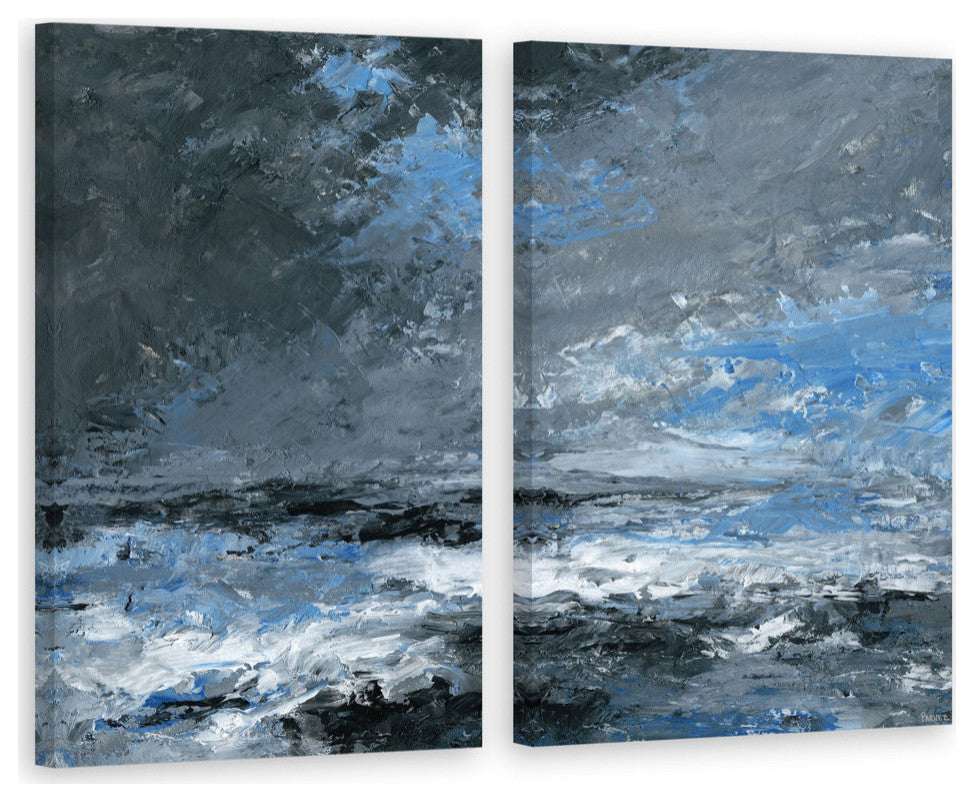 Dark Clouds Diptych, 80"x60"