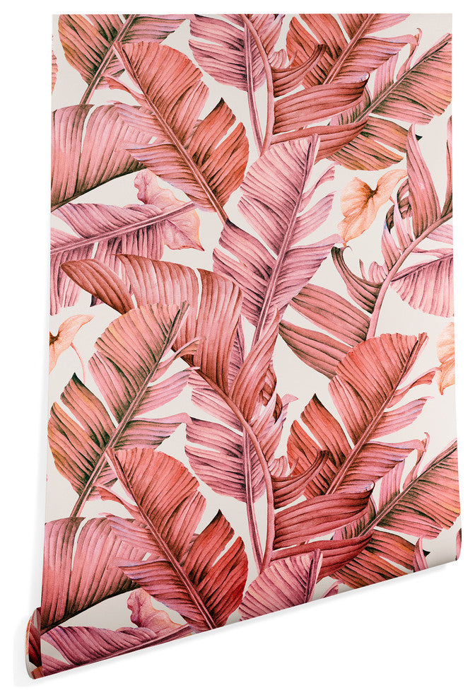 Deny Designs Marta Barragan Camarasa Paradise Pink Wallpaper, Pink, 2'x8'