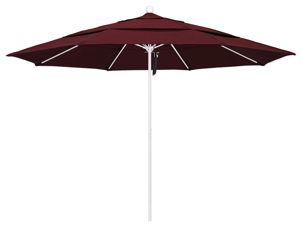 11' Fiberglass Umbrella White, Pacifica, Burgundy, 11'