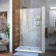 DreamLine Unidoor 43" to 44" Frameless Hinged Shower Door, Brushed Nickel