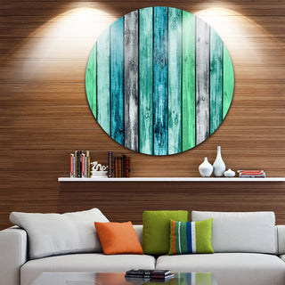 Painted Wooden Planks, Digital Disc Metal Artwork, 23"